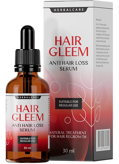 Confezione di Hair Gleem, l'integratore premium per la salute e la crescita dei capelli e il rafforzamento delle unghie.